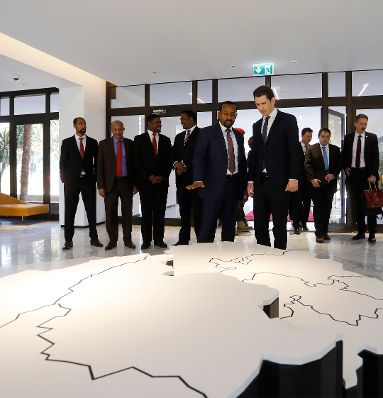 Am 6. Dezember 2018 reiste Bundeskanzler Sebastian Kurz (r.) nach Addis Abeba. Im Bild beim Treffen mit dem Premierminister Abiy Ahmed (l.).