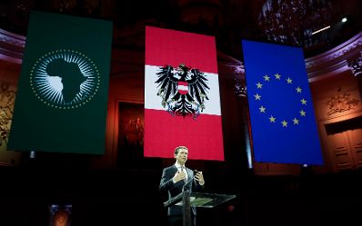 Am 17. Dezember 2018 begann das &quot;Hochrangige Forum Afrika‑Europa&quot;. Im Bild Bundeskanzler Sebastian Kurz beim Abendempfang in der Spanischen Hofreitschule.