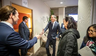 Am 24. J&auml;nner 2020 nahm Bundeskanzler Sebastian Kurz am Weltwirtschaftsforum in Davos teil. Im Bild mit dem Interimspr&auml;sidenten Venezuelas Juan Guaid&oacute;.