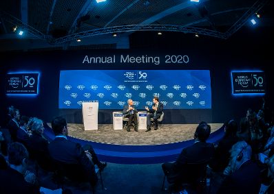 Am 24. J&auml;nner 2020 nahm Bundeskanzler Sebastian Kurz (im Bild) am Weltwirtschaftsforum in Davos teil.