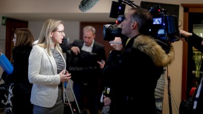 Am 29. J&auml;nner 2020 begann in Krems die zweit&auml;gige Klausurtagung der Bundesregierung. Im Bild Bundesministerin Margarete Schramb&ouml;ck.