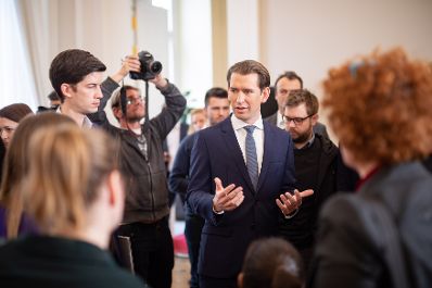 Am 10. M&auml;rz 2020 fand eine Pressekonferenz zum Thema Coronavirus im Innenministerium statt. Im Bild Bundeskanzler Sebastian Kurz.