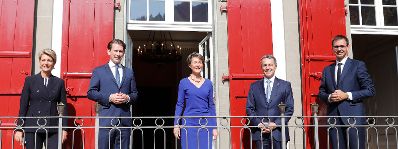 Am 18. September 2020 traf Bundeskanzler Sebastian Kurz (m.l.) im Rahmen seines Arbeitsbesuchs in der Schweiz die Schweizer Bundespr&auml;sidentin Simonetta Sommaruga (m.).