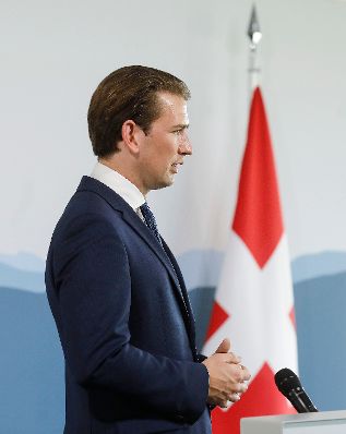 Am 18. September 2020 traf Bundeskanzler Sebastian Kurz (l.) im Rahmen seines Arbeitsbesuchs in der Schweiz die Schweizer Bundespr&auml;sidentin Simonetta Sommaruga.