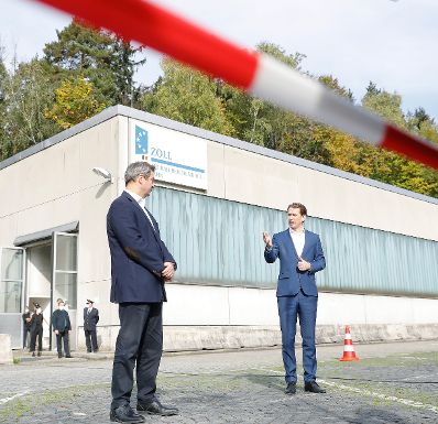 Am 9. Oktober 2020 traf Bundeskanzler Sebastian Kurz (r.) den Bayerischen Ministerpr&auml;sident Markus S&ouml;der (l.).