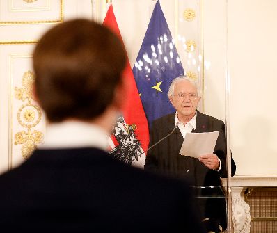 Am 9. November 2020 fand anl&auml;&szlig;lich der Novemberpogrome eine Gedenkveranstaltung im Bundeskanzleramt statt. Im Bild Theaterdramaturg Hermann Beil.