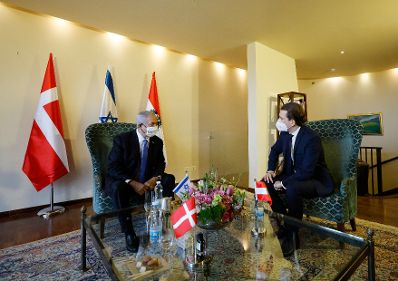 Am 4. M&auml;rz 2021 traf Bundeskanzler Sebastian Kurz (r.) im Rahmen seines Arbeitsbesuch in Israel den Premierminister von Israel Benjamin Netanjahu (l.).