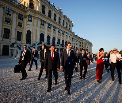 Am 18. Juni 2021 besucht Bundeskanzler Sebastian Kurz das Sommernachtskonzert im Sch&ouml;nbrunner Schlosspark.