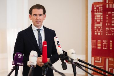 Am 29. Juni 2021 gab Bundeskanzler Sebastian Kurz (im Bild) ein Pressestatement zum j&uuml;ngsten M&auml;dchenmord