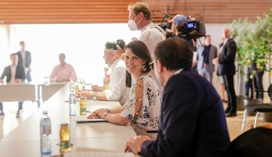 Am 28. Juli 2021 fand der Sommerministerrat der &Ouml;sterreichischen Bundesregierung statt. Im Bild Bundesminister Karoline Edtstadler.