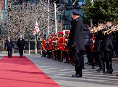 Am 30. J&auml;nner 2023 reiste Bundeskanzler Karl Nehammer (r.) zu einem Arbeitsbesuch nach Georgien. Im Bild mit dem georgischen Ministerpr&auml;sident Irakli Garibaschwili (l.).
