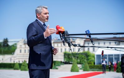 Am 1. Juni 2023 nahm Bundeskanzler Karl Nehammer (im Bild) am Gipfel der Europ&auml;ischen Politischen Gemeinschaft in der Republik Moldau teil.