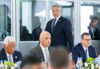 Am 1. Juni 2023 nahm Bundeskanzler Karl Nehammer (im Bild) am Gipfel der Europ&auml;ischen Politischen Gemeinschaft in der Republik Moldau teil.