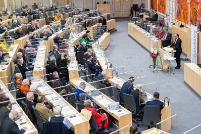 Am 19. Oktober 2021 hielt Bundeskanzler Alexander Schallenberg (im Bild) eine Rede bei der Vollversammlung des &Ouml;sterreichischen Seniorenrats.