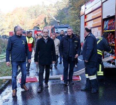 Am 28. Oktober 2021 besuchte Bundeskanzler Alexander Schallenberg das Waldbrand-Einsatzgebiet Reichenau an der Rax.