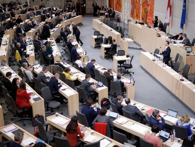 Am 15. Mai 2019 sprach Bundesminister Gernot Bl&uuml;mel in der Aktuellen Europastunde bei der Nationalratssitzung im Parlament.