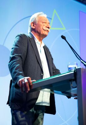 Am 8. Juni 2018 setzte Bundesminister Gernot Bl&uuml;mel seine Teilnahme am medienpolitischen Diskurs &quot;MedienEnquete&quot; fort. Im Bild der Gesch&auml;ftsf&uuml;hrende Gesellschafter und Chairman von TKD Media Thomas Koch.