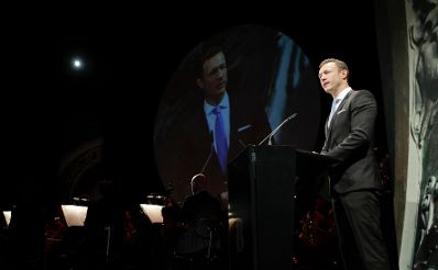 Am 18. Juli 2018 reiste Bundesminister Gernot Bl&uuml;mel (im Bild) anl&auml;sslich der Er&ouml;ffnung der Bregenzer Festspiele nach Bregenz.