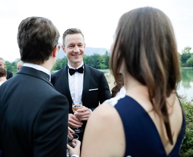 Am 26. Juli 2018 reiste Bundesminister Gernot Bl&uuml;mel (im Bild) anl&auml;sslich der Er&ouml;ffnung der Salzburger Festspiele nach Salzburg. Im Bild beim Abendempfang.
