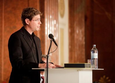 Am 6. November 2018 &uuml;berreichte Bundesminister Gernot Bl&uuml;mel gemeinsam mit EU-Kommissar Tibor Navracsics die Europ&auml;ischen Literaturpreise 2018. Im Bild Festredner Daniel Kehlmann.