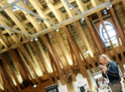 Am 28. J&auml;nner 2019 er&ouml;ffnete Bundesministerin Juliane Bogner-Strau&szlig; (im Bild) die Frauen in der Technik - Infomesse.