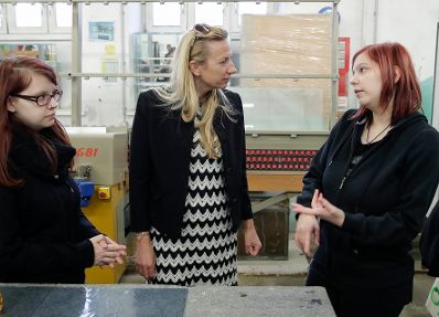 Am 25. Februar 2019 besuchte Bundesministerin Juliane Bogner-Strau&szlig; (im Bild) das Berufsp&auml;dagogische Institut der &Ouml;sterreichische JungArbeiterBewegung &Ouml;JAB.