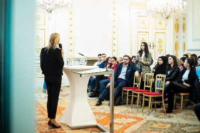 Am 28. Februar 2019 empfing Bundesministerin Juliane Bogner-Strau&szlig; Sch&uuml;lerinnen und Sch&uuml;ler der Initiative "Sch&uuml;lerInnen gestalten Wandel".