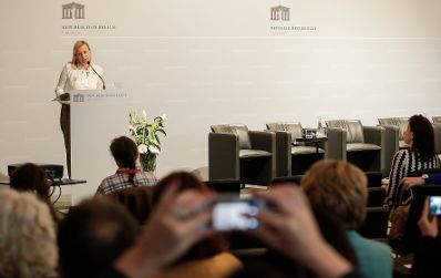 Am 5. M&auml;rz 2019 nahm Bundesministerin Juliane Bogner-Strau&szlig; (im Bild) an der Internationalem Fachkonferenz "Das Recht auf ein Leben frei von Gewalt! St&auml;rkung, Unterst&uuml;tzung und Schutz f&uuml;r gewaltbetroffene Frauen und ihre Kinder in &Ouml;sterreich und Europa" teil.