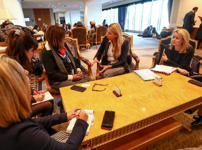 Am 13. M&auml;rz 2019 reiste Bundesministerin Juliane Bogner-Strau&szlig; (m.r.) nach New York zur Frauenstatuskommission der Vereinten Nationen. Im Bild mit der Direktorin des Nationalen Fraueninstituts Fabiana Tu&ntilde;ez (m.l.).