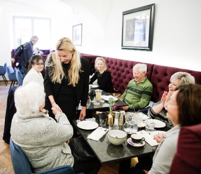Am 30. April 2019 reiste Bundesministerin Juliane Bogner-Strau&szlig; anl&auml;sslich eines Bundesl&auml;ndertags nach K&auml;rnten. Im Bild beim Familienfr&uuml;hst&uuml;ck in Villach.