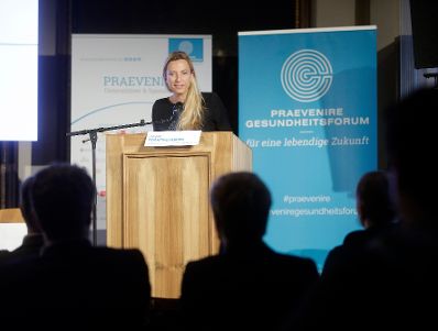 Am 16. Mai 2019 hielt Bundesministerin Juliane Bogner-Strau&szlig; (im Bild) die Keynote bei den Praeveniere Gesundheitstagen.