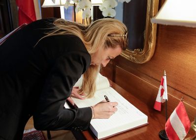 Am 17. Mai 2019 nahm Bundesministerin Juliane Bogner-Strau&szlig; (im Bild) an einem Arbeitsfr&uuml;hst&uuml;ck mit Botschafterinnen und Botschafter in der kanadischen Botschafter teil.