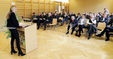 Am 23. M&auml;rz 2018 reiste Bundesministerin Juliane Bogner-Strau&szlig; (l.) im Zuge eines Bundesl&auml;ndertags in die Steiermark. Im Bild bei der Er&ouml;ffnung der Kinderkrippe in Mautern.