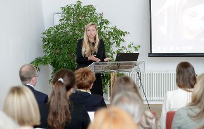 Am 25. Juni 2018 nahm Bundesministerin Juliane Bogner-Strau&szlig; (im Bild) an der Veranstaltungsreihe "Gleichstellung im Gespr&auml;ch" teil.