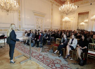 Am 8. Oktober 2018 &uuml;berreichte Bundesministerin Juliane Bogner-Strau&szlig; (im Bild) den Lebenswerk-Preis und die K&auml;the-Leichter-Preise 2018.