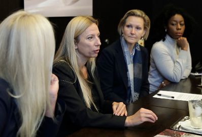 Am 9. Oktober 2018 nahm Bundesministerin Juliane Bogner-Strau&szlig; (2.v.l.) an einem Fr&uuml;hst&uuml;ck des Forums "Frau im &Ouml;sterreichischen Gewerbeverein" teil.