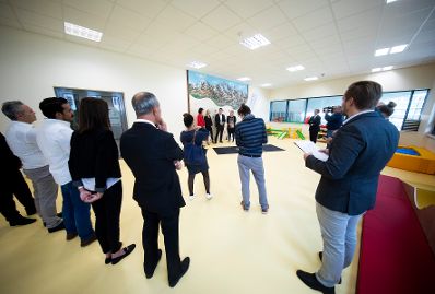 Am 17. Oktober 2018 nahm Bundesministerin Juliane Bogner-Strau&szlig; an der Er&ouml;ffnung des Kindergartens Sonneninsel am Austria Campus teil.