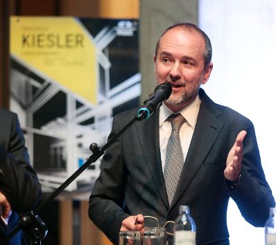 Am 14. Juni 2016 er&ouml;ffnete Kunst- und Kulturminister Thomas Drozda die Ausstellung "FRIEDRICH KIESLER. Lebenswelten" im Museum f&uuml;r angewandte Kunst (MAK).