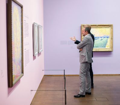 Am 15.September 2016 er&ouml;ffnete Kunst- und Kulturminister Thomas Drozda (im Bild) die Ausstellung "Seurat, Signac, Van Gogh - Wege des Pointilismus" in der Albertina.