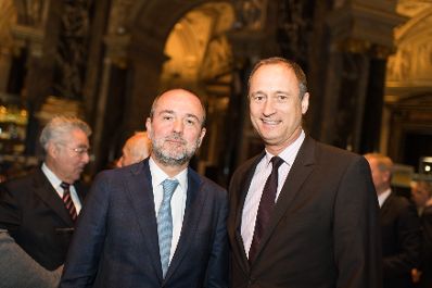Am 17. Oktober 2016 sprach Kunst- und Kulturminister Thomas Drozda (l.) anl&auml;sslich des Festaktes des 125-j&auml;hrigen Bestehens des Kunsthistorischen Museums. Im Bild mit Kulturstadtrat Andreas Mailath-Pokorny (r.).