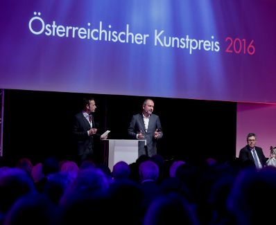 Am 25. J&auml;nner 2017 er&ouml;ffnete Kunst- und Kulturminister Thomas Drozda (im Bild) die Preisverleihung "&Ouml;sterreichischer Kunstpreis 2016".