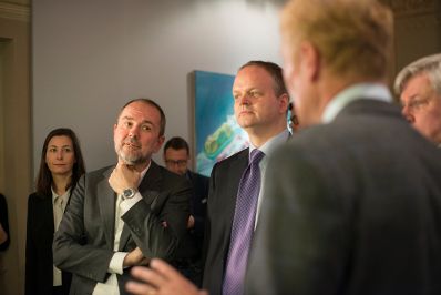 Am 24. M&auml;rz 2017 besuchte Kunst- und Kulturminister Thomas Drozda (l.) die Ausstellung "Woman Power" von Maria Lassnig im Palazzo Pitti in Florenz. Im Bild mit Museumsdirektor der Uffizien Eike Dieter Schmidt.