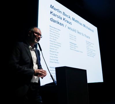 Am 5. Mai 2017 er&ouml;ffnete Kunst- und Kulturminister Thomas Drozda (im Bild) die Ausstellung - Feministische Avantgarde der 1970er-Jahre - im MUMOK.