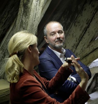 Am 15. September 2017 nahm Kunst- und Kulturminister Thomas Drozda (im Bild) an der Pressekonferenz zum Projekt "Dachkataster Wien - Innere Stadt" teil.