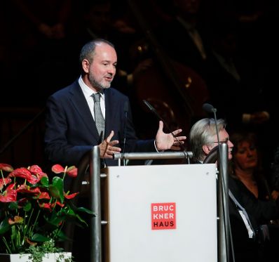 Am 17. September 2017 er&ouml;ffnete Kunst- und Kulturminister Thomas Drozda (im Bild) das Internationale Brucknerfest Linz.