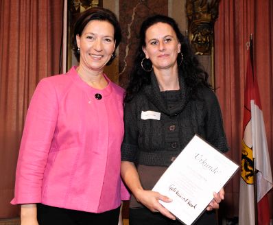 Bundesministerin f&uuml;r Frauenangelegenheiten und &Ouml;ffentlichen Dienst, Gabriele Heinisch-Hosek beim 1. LehrlingausbildnerInnentag des Bundes.