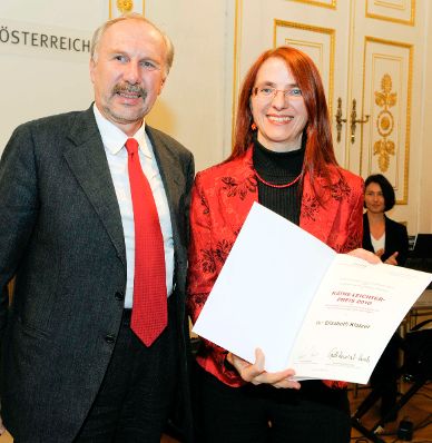 Am 27. Oktober 2010 lud Frauenministerin Gabriele Heinisch-Hosek zur K&auml;the-Leichter-Preisverleihung 2010 ins Bundeskanzleramt in Wien.