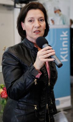 Am 12. April 2011 sprach Frauenministerin Gabriele Heinisch-Hosek (im Bild) bei der Auftaktveranstaltung Endometriosezentrum Wien zum Thema "Endometriose: Frauenspezifische und sozialmedizinische Bedeutung" in der MedUni Wien.