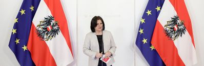 Am 19. J&auml;nner 2021 fand der Sozialpartnergipfel statt. Im Bild Bundesarbeitskammer-Pr&auml;sidentin Renate Anderl.