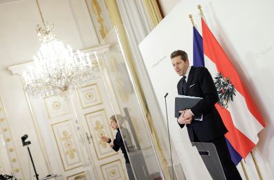 Am 19. J&auml;nner 2021 fand der Sozialpartnergipfel statt. Im Bild der Pr&auml;sident der Wirtschaftskammer &Ouml;sterreich Harald Mahrer.